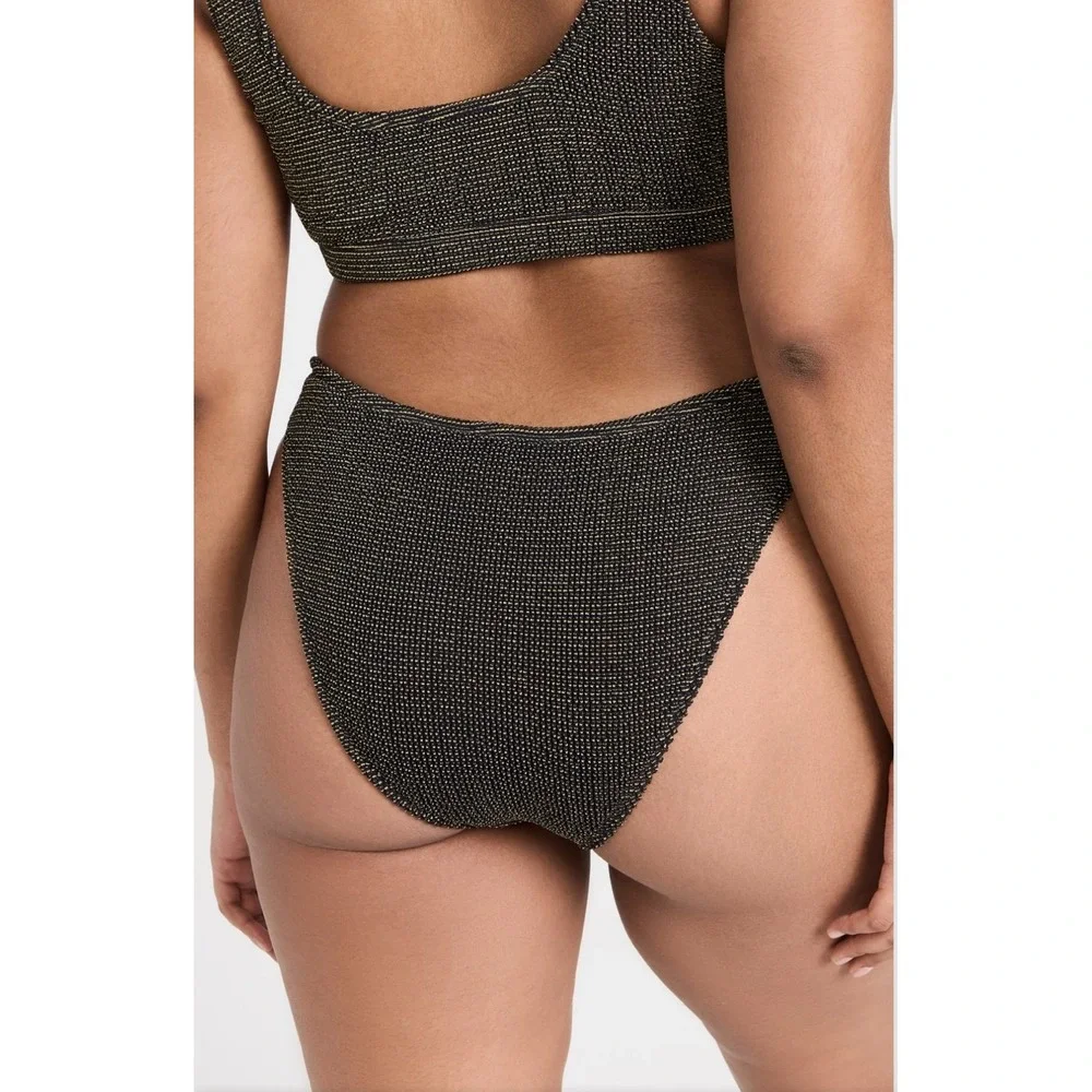 Good American Always fits sculpt better black gold bikini 2 pieces size 1/2 - Picture 2 of 9